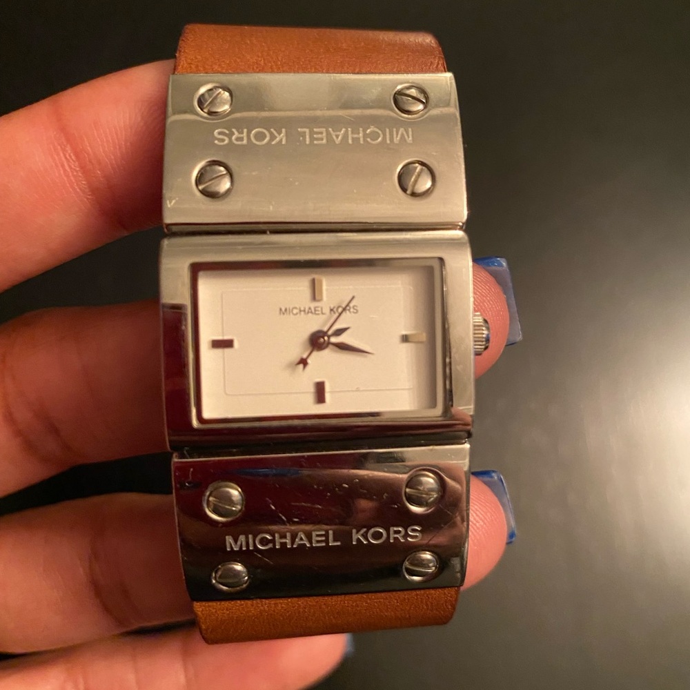 Authentic Michael Kors Leather Band Watch